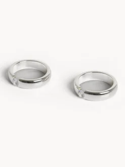 coincasa Accessori E Utensili Cucina|Set 2 portatovaglioli in silver plated Grigio