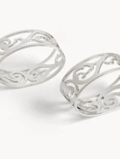 coincasa Accessori E Utensili Cucina|Set 2 portatovaglioli in silver plated Grigio