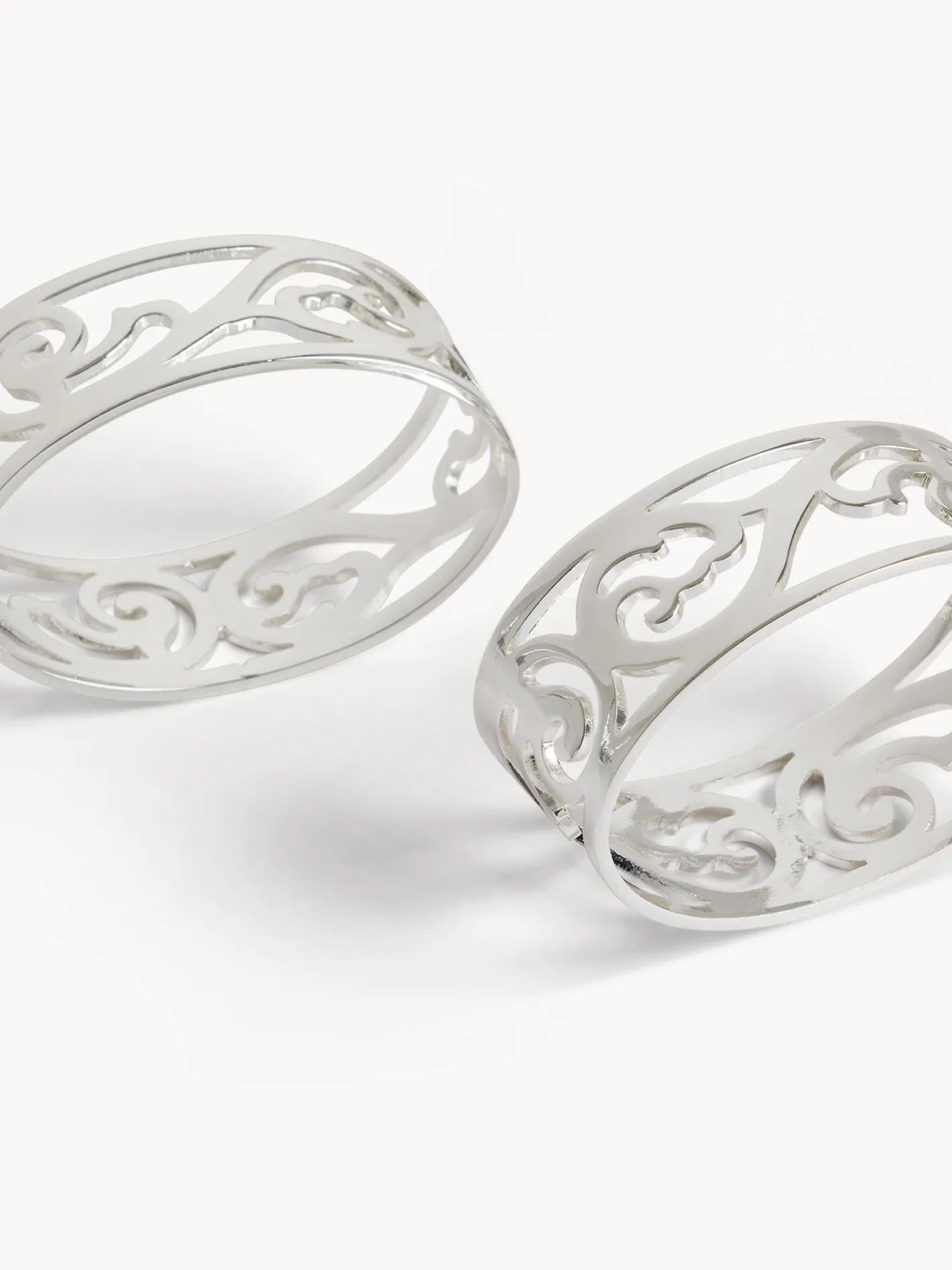 coincasa Accessori E Utensili Cucina|Set 2 portatovaglioli in silver plated Grigio