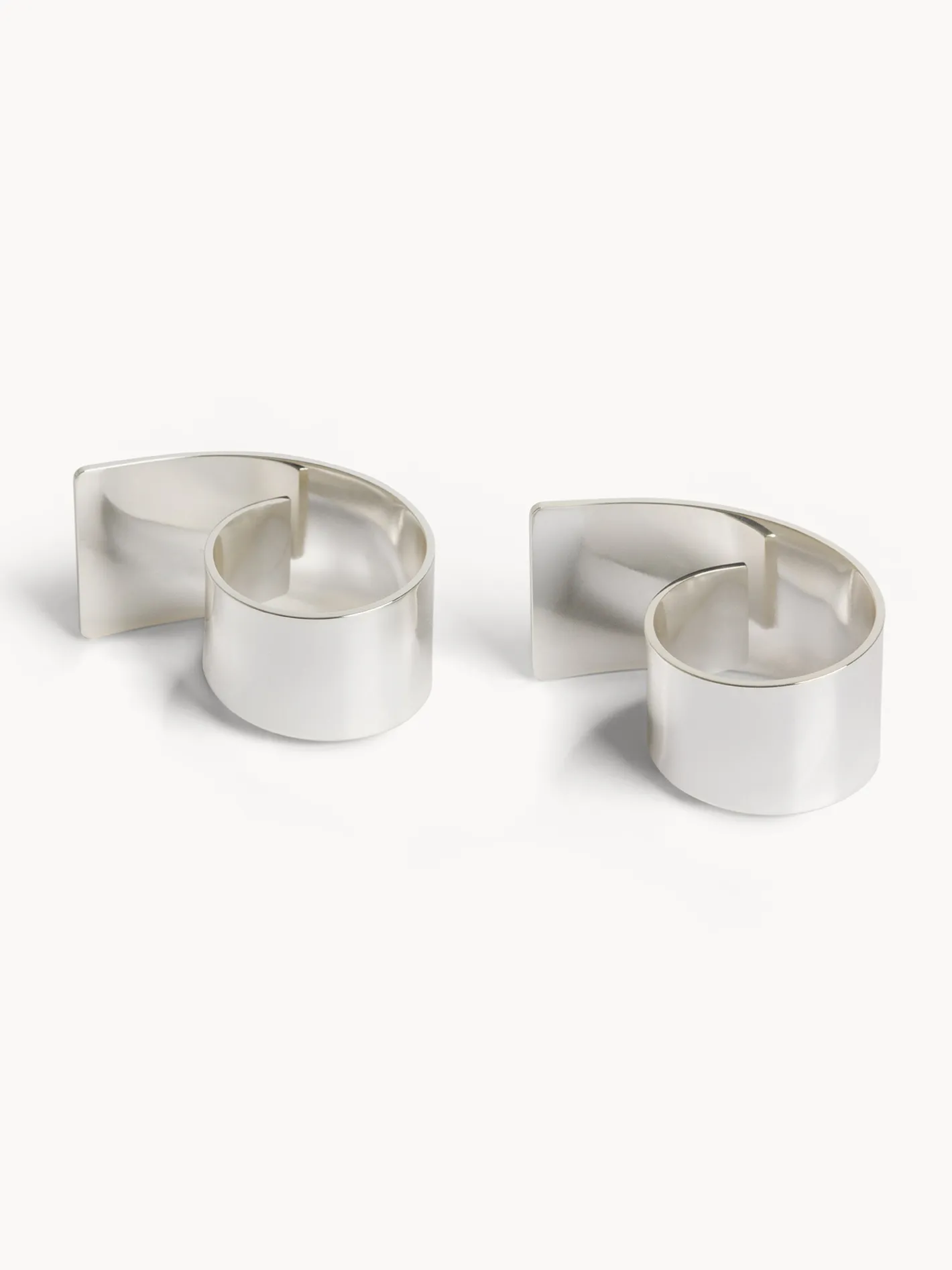 coincasa Accessori E Utensili Cucina|Set 2 portatovaglioli in silver plated Grigio