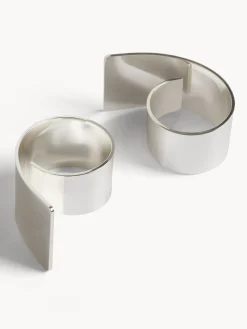 coincasa Accessori E Utensili Cucina|Set 2 portatovaglioli in silver plated Grigio