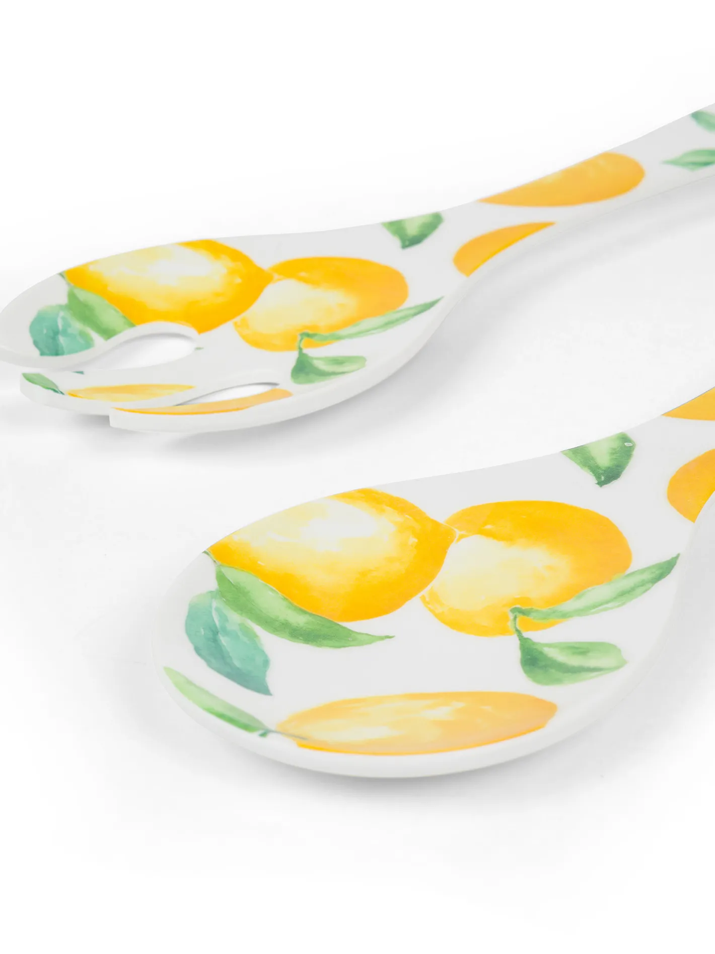 coincasa Picnic E Tempo Libero|Set 2 posate melammina motivo limoni Bianco