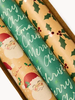 coincasa Altre Decorazioni Natalizie|Set 3 rotoli carta per impacchettare Verde