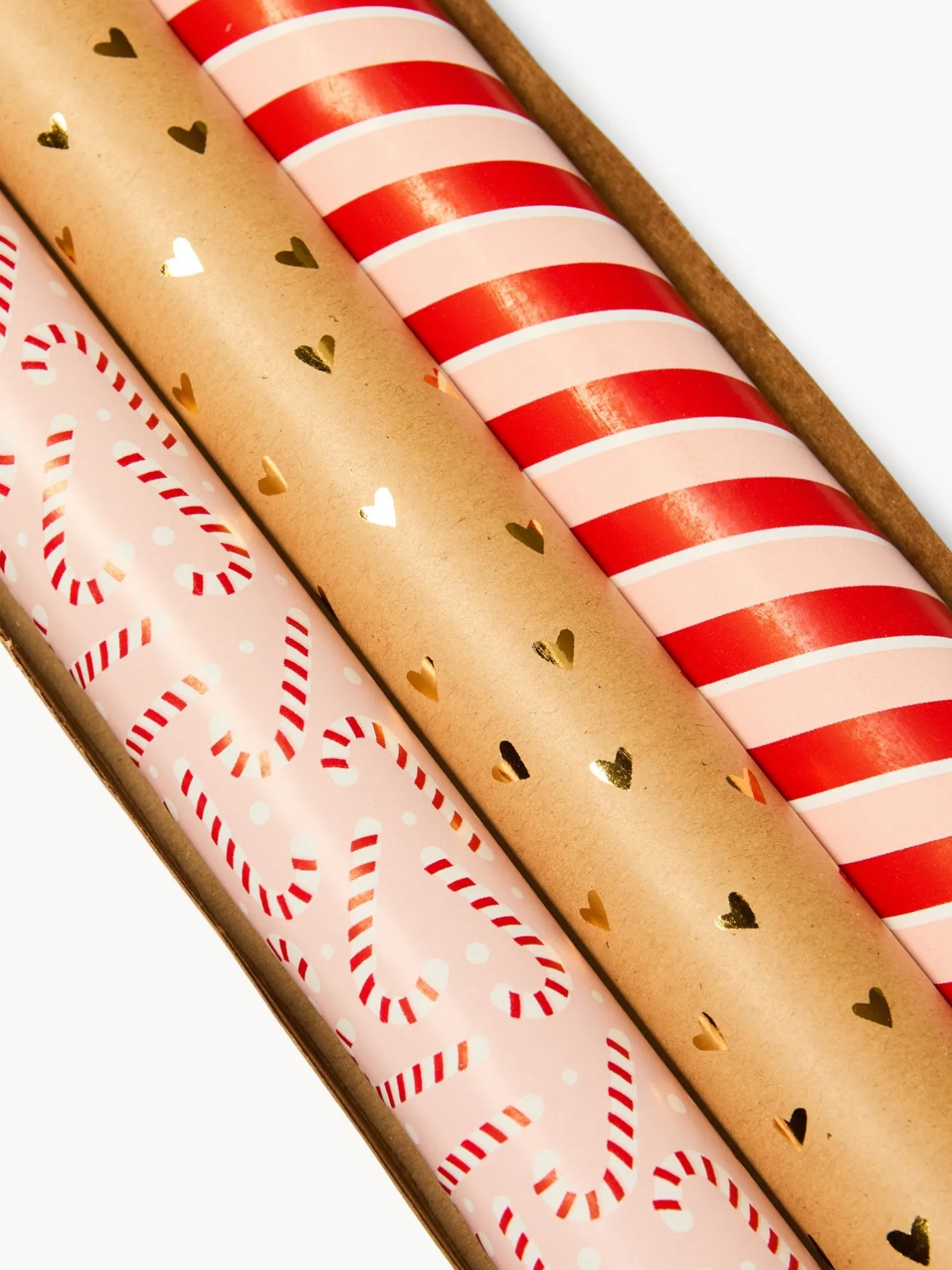 coincasa Altre Decorazioni Natalizie|Set 3 rotoli carta per impacchettare Rosso