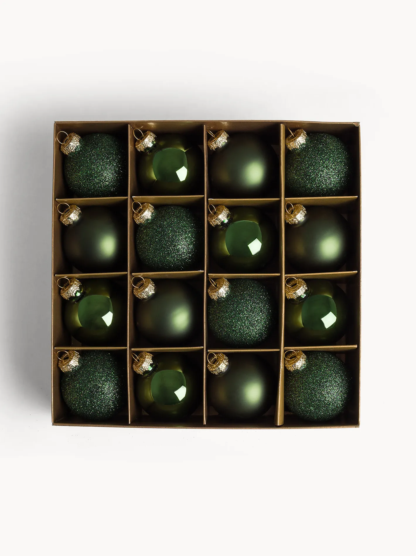 coincasa Palline|Set 16 sfere in vetro Verde