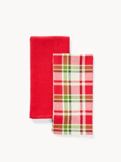 coincasa Grembiuli E Strofinacci|Set 2 strofinacci con box regalo Multicolor