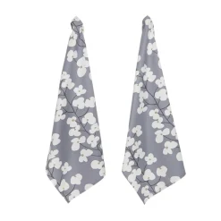 coincasa Grembiuli E Strofinacci|Set 2 strofinacci cotone stampa fiori Bianco/Blu