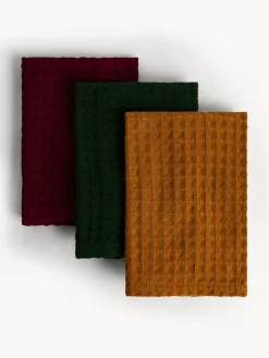 coincasa Biancheria Da Tavola|Grembiuli E Strofinacci|Set 3 strofinacci in puro cotone a nido d'ape Multicolor