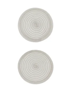 coincasa Biancheria Da Tavola|Tovagliette|Set 2 tovagliette trama intrecciata Grigio