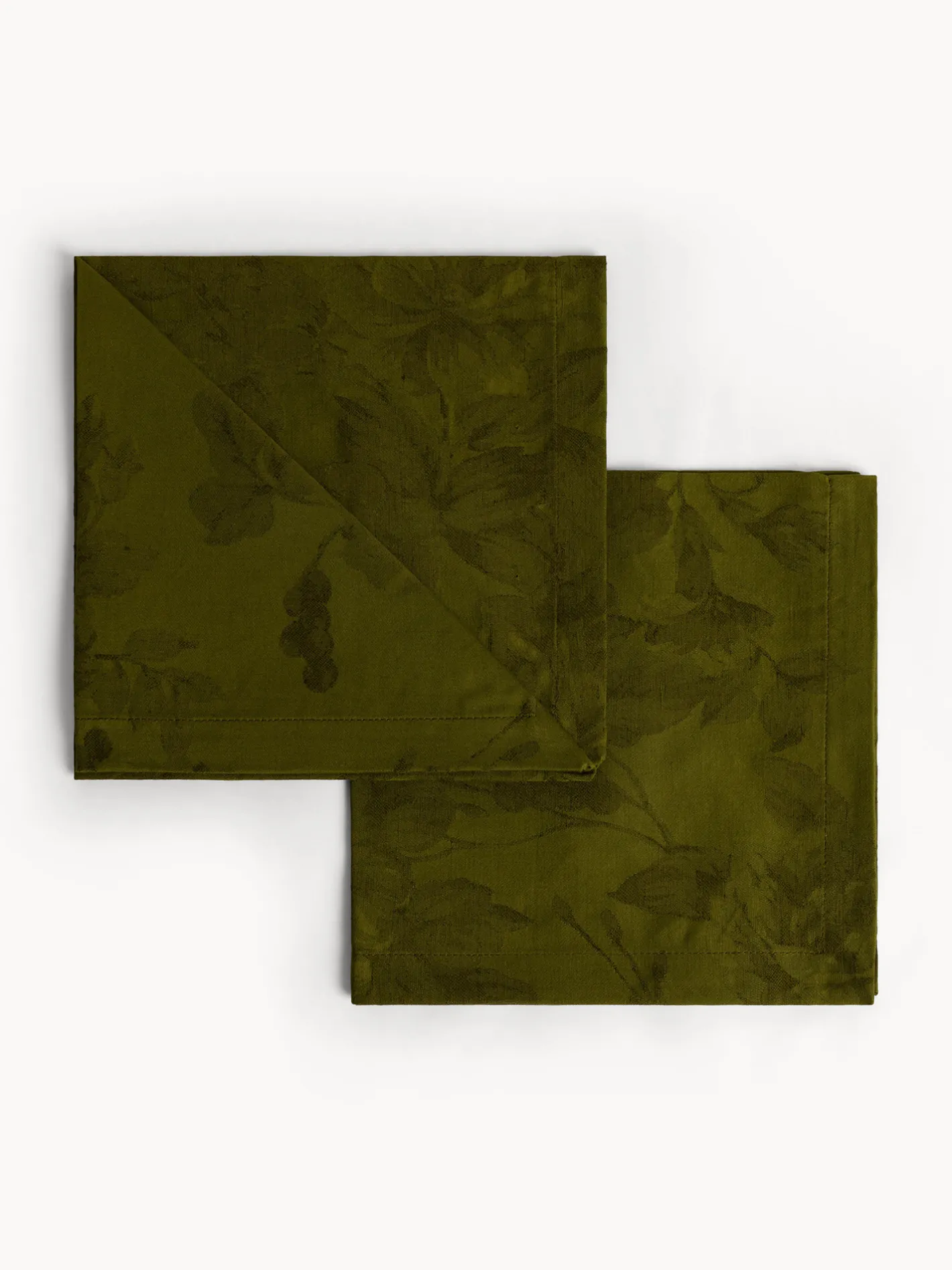 coincasa Biancheria Da Tavola|Tovaglie E Tovaglioli|Set 2 tovaglioli in cotone e lino jacquard motivo floreale Verde