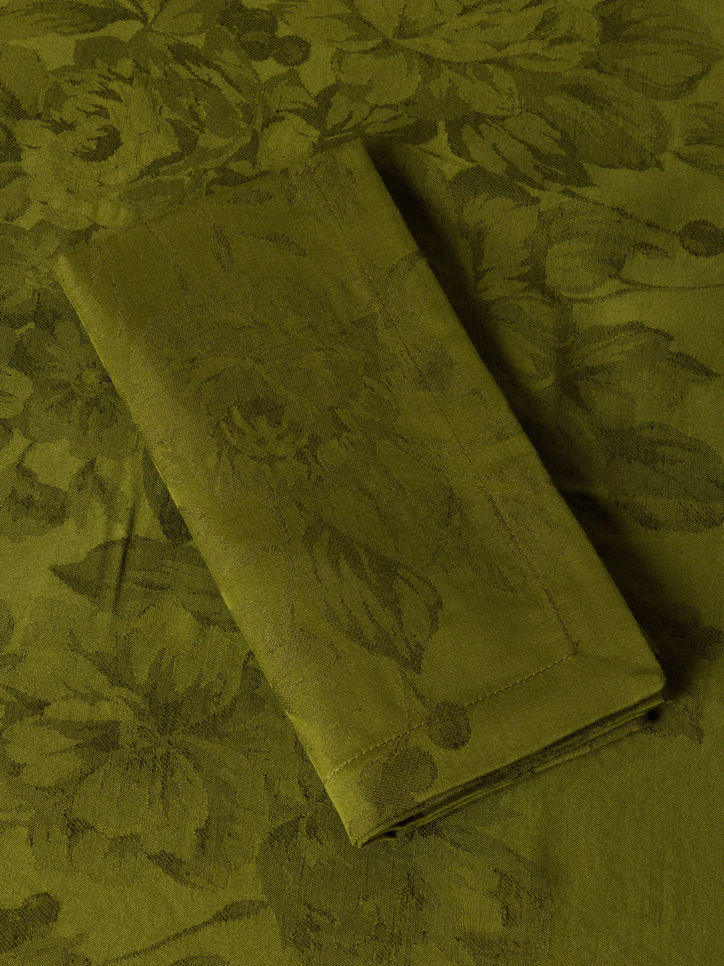 coincasa Biancheria Da Tavola|Tovaglie E Tovaglioli|Set 2 tovaglioli in cotone e lino jacquard motivo floreale Verde