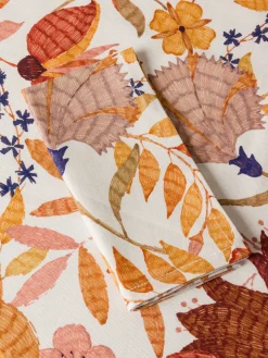 coincasa Biancheria Da Tavola|Tovaglie E Tovaglioli|Set 2 tovaglioli in puro cotone stampa foliage Arancione