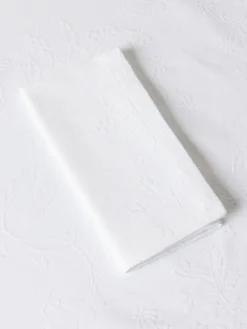 coincasa Biancheria Da Tavola|Tovaglie E Tovaglioli|Set 2 tovaglioli in puro cotone jacquard motivo floreale Bianco