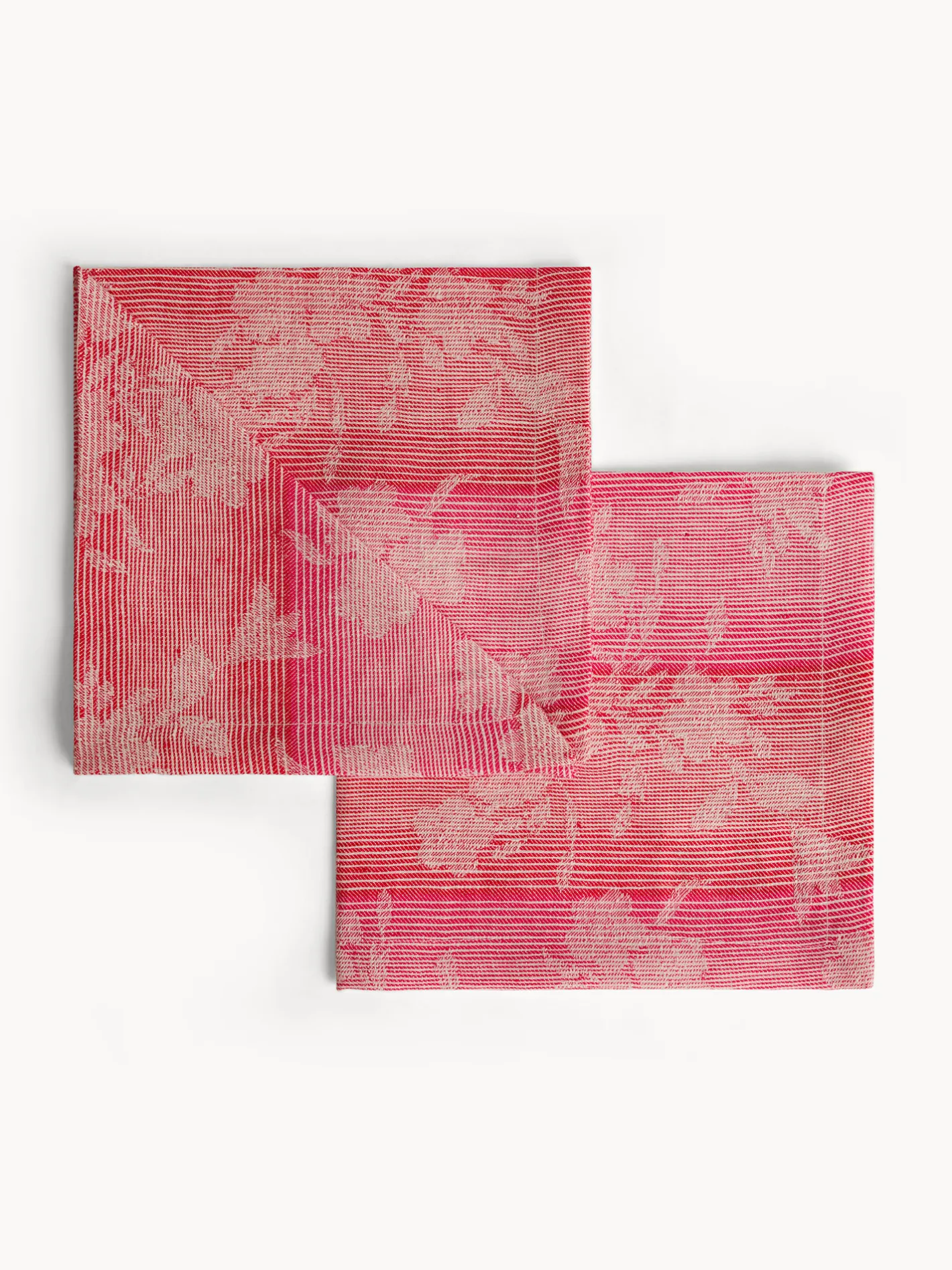 coincasa Biancheria Da Tavola|Tovaglie E Tovaglioli|Set 2 tovaglioli in puro lino motivo floreale Rosa