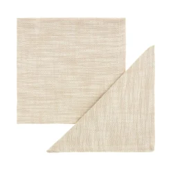 coincasa Biancheria Da Tavola|Tovaglie E Tovaglioli|Set 2 tovaglioli puro cotone fiammato tinta unita Beige chiaro