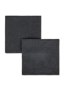 coincasa Biancheria Da Tavola|Tovaglie E Tovaglioli|Set 2 tovaglioli puro lino lavato tinta unita Grigio scuro