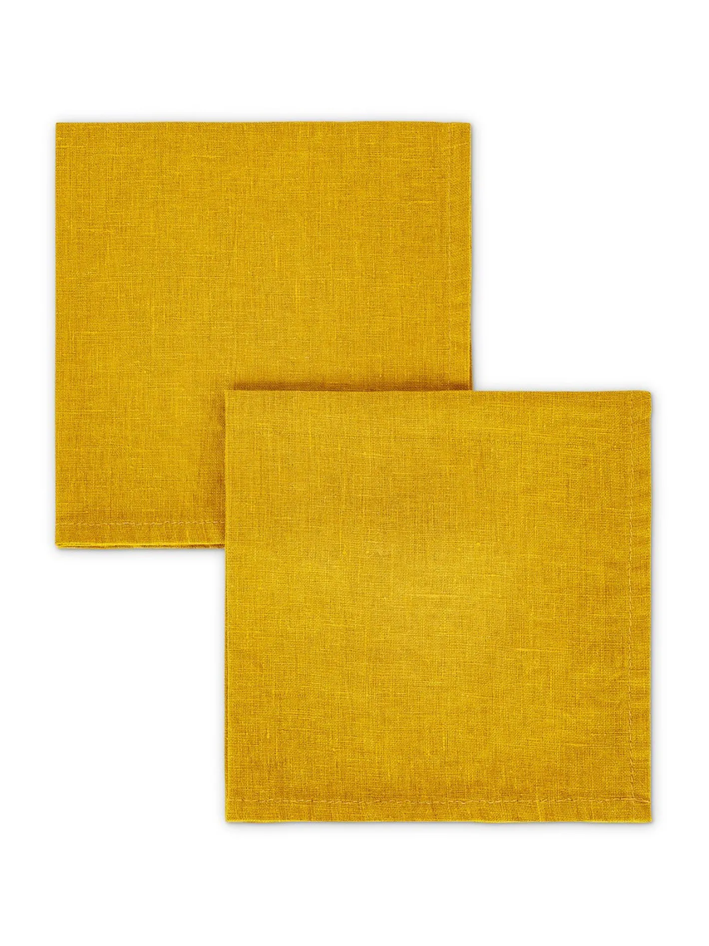 coincasa Biancheria Da Tavola|Tovaglie E Tovaglioli|Set 2 tovaglioli puro lino lavato tinta unita Giallo ocra
