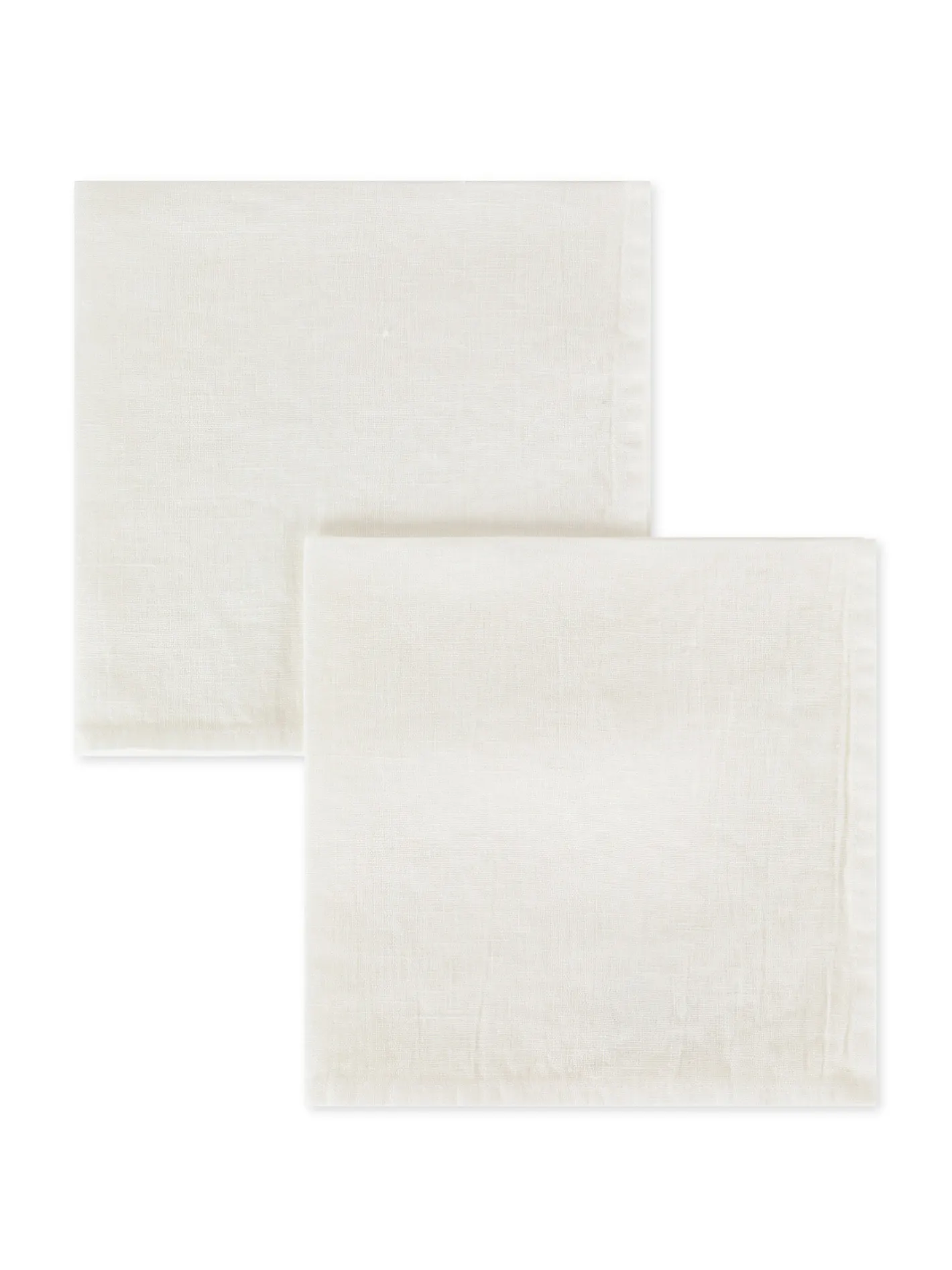 coincasa Biancheria Da Tavola|Tovaglie E Tovaglioli|Set 2 tovaglioli puro lino lavato tinta unita Bianco