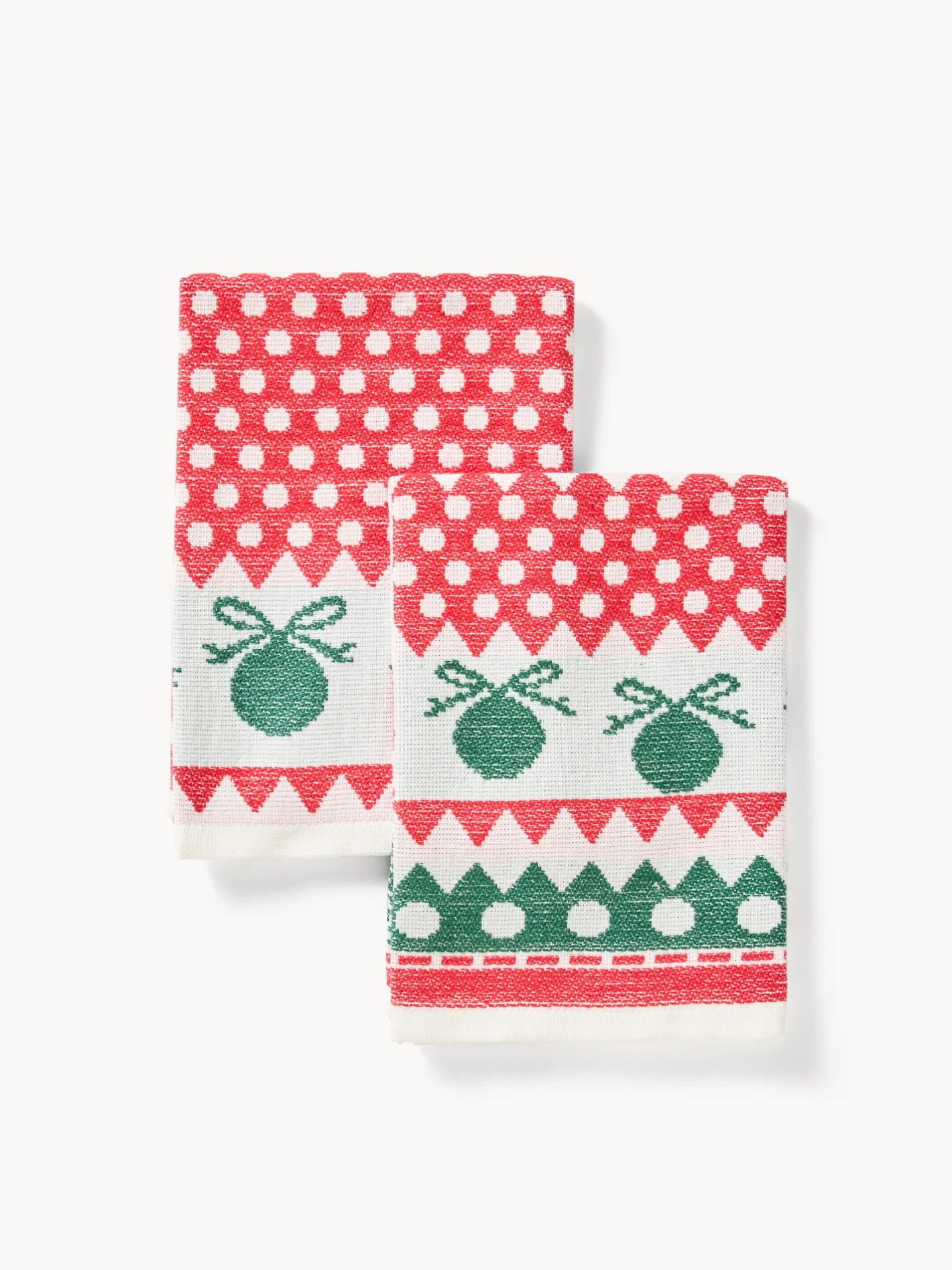 coincasa Grembiuli E Strofinacci|Strofinacci E Presine Natalizie|Set di 2 strofinacci in spugna di cotone jacquard Multicolor