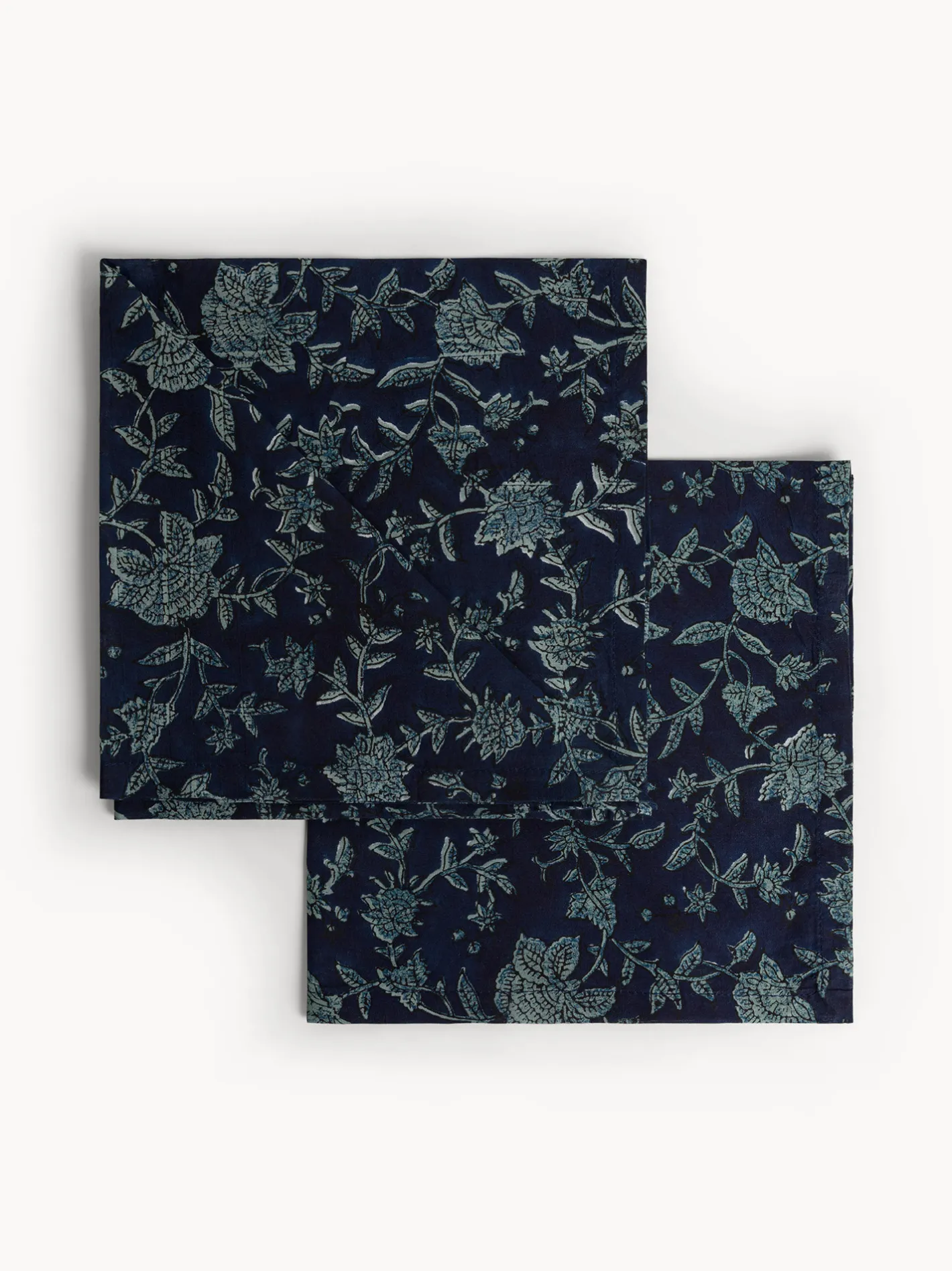 coincasa Biancheria Da Tavola|Tovaglie E Tovaglioli|Set di 2 tovaglioli in puro cotone stampa block print Blu