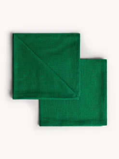 coincasa Biancheria Da Tavola|Tovaglie E Tovaglioli|Set di 2 tovaglioli in slub di cotone tinta unita Verde