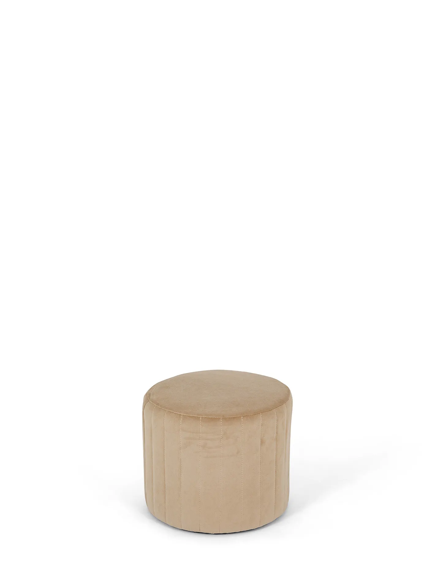 coincasa Divani Poltrone E Pouf|Set poltrona e sgabello in velluto Round Beige