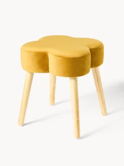 coincasa Sedie E Sgabelli|Sgabello in velluto Bloom Giallo