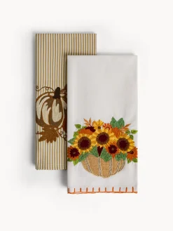 coincasa Biancheria Da Tavola|Grembiuli E Strofinacci|Strofinaccio in puro cotone con ricamo Multicolor