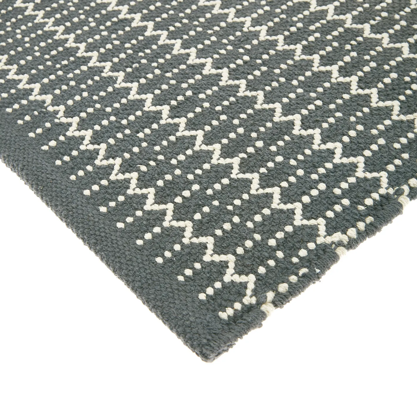 coincasa Tappeti Cucina|Tappeto cucina in cotone trama jacquard Bianco/Grigio