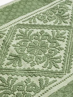 coincasa Tappeti Cucina|Tappeto da cucina sardo in puro cotone tinta unita Verde