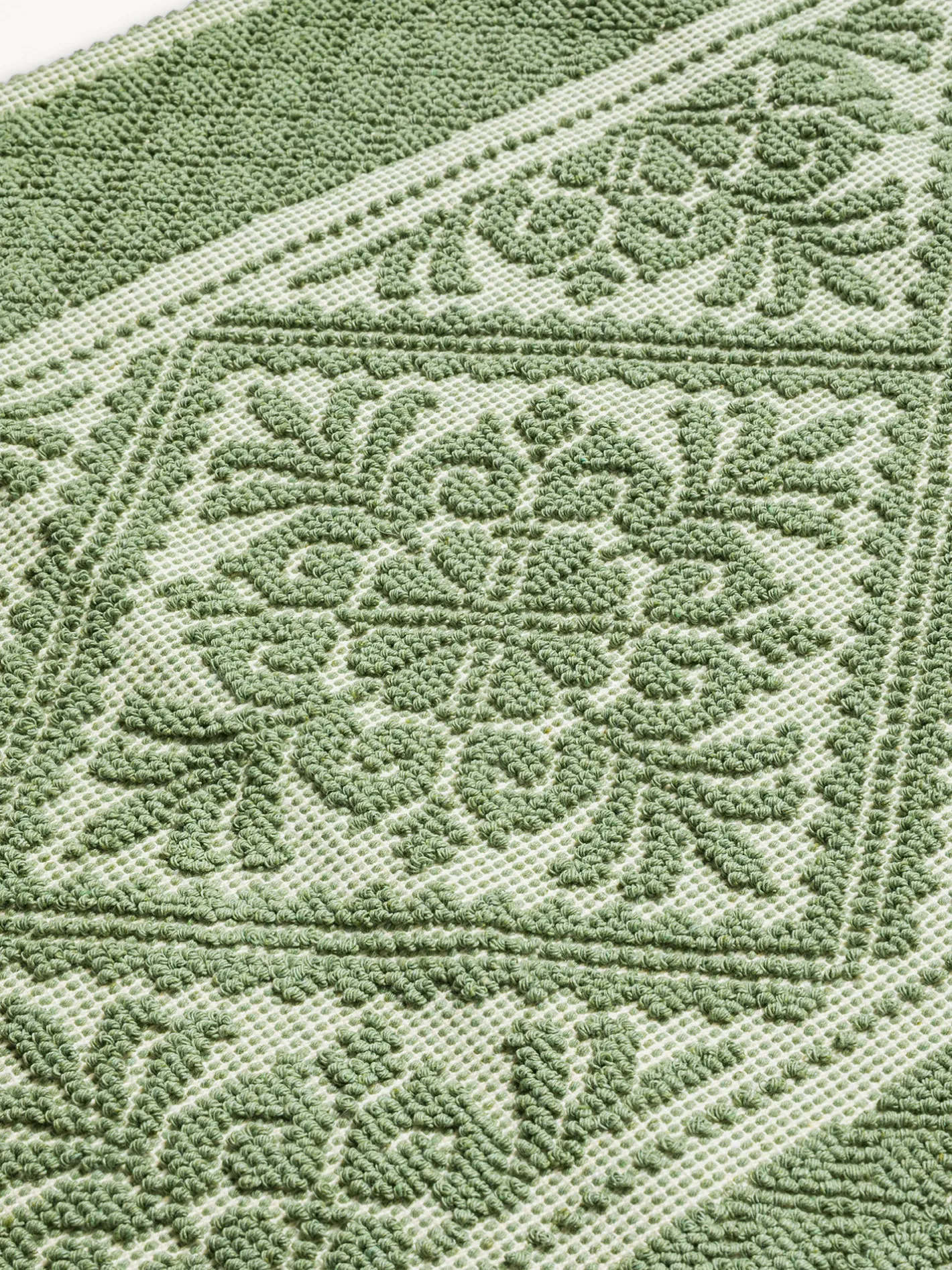 coincasa Tappeti Cucina|Tappeto da cucina sardo in puro cotone tinta unita Verde