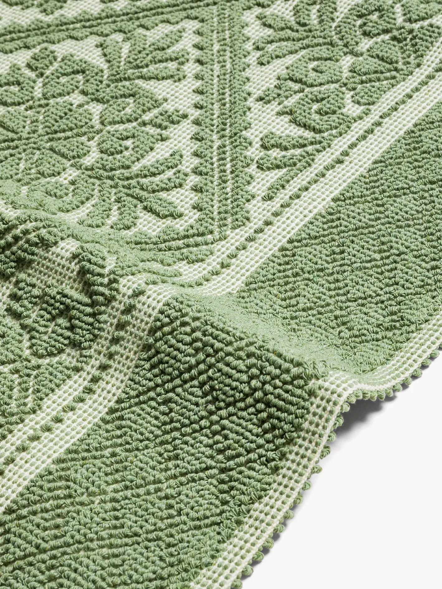 coincasa Tappeti Cucina|Tappeto da cucina sardo in puro cotone tinta unita Verde