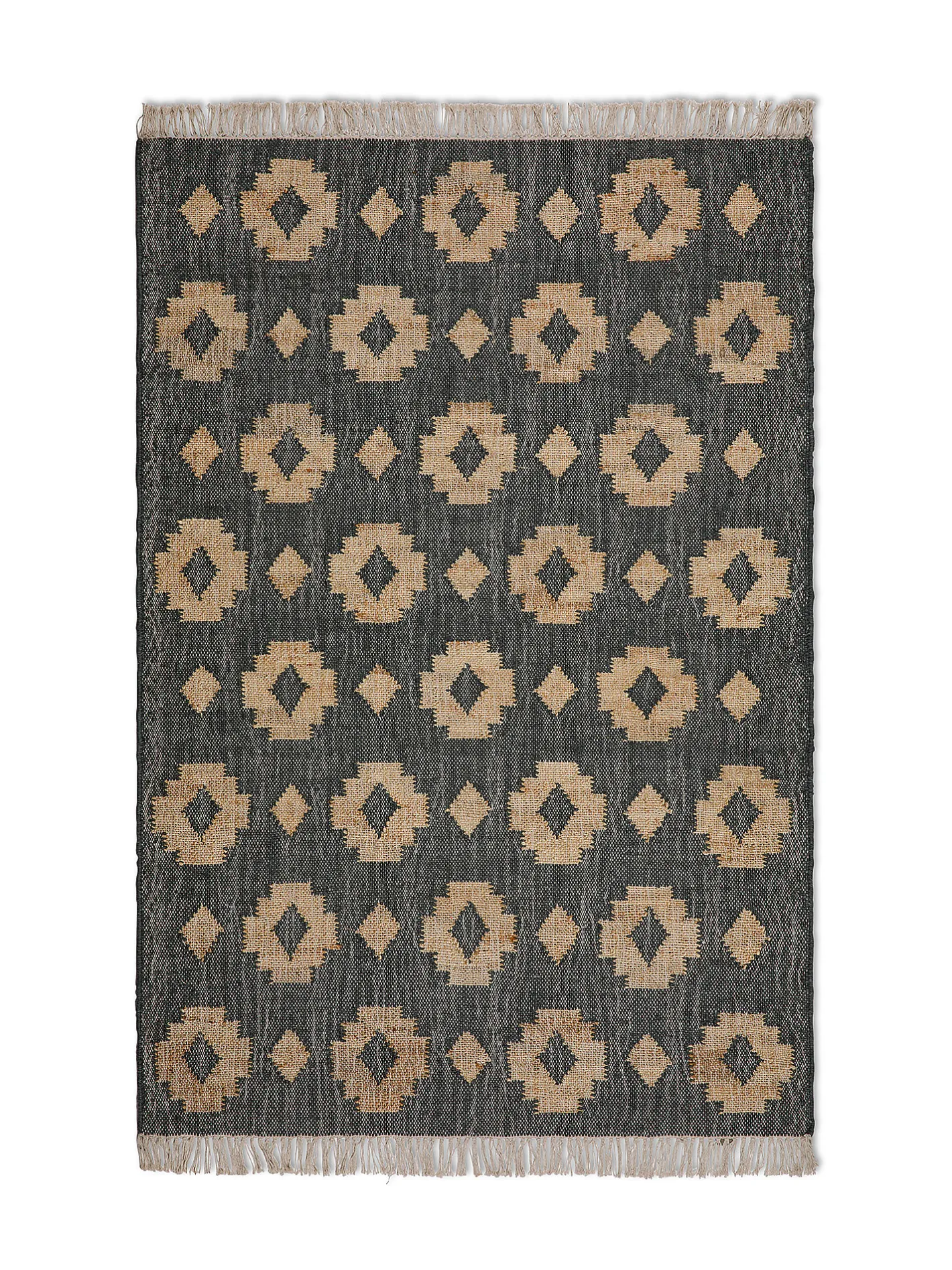 coincasa Tappeti|Tappeti Soggiorno|Tappeto juta motivo geometrico Grigio