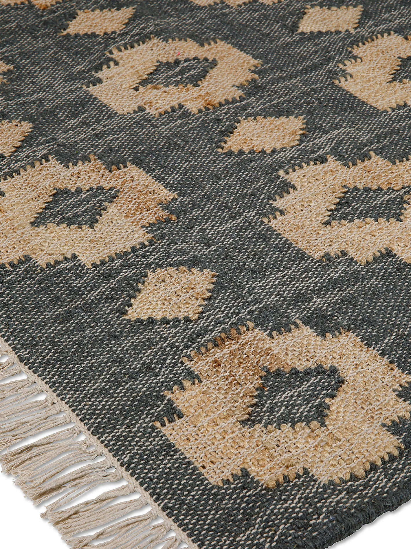 coincasa Tappeti|Tappeti Soggiorno|Tappeto juta motivo geometrico Grigio