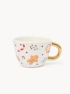 coincasa Tazze, Mug E Tazzine|Tazze, Mug E Tazzine Natalizie|Tazza caffè in stoneware motivo gingerbread Bianco