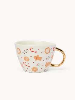 coincasa Tazze, Mug E Tazzine|Tazze, Mug E Tazzine Natalizie|Tazza colazione in stoneware motivo gingerbread Bianco
