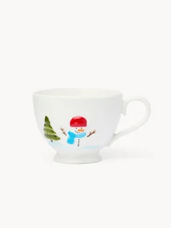 coincasa Tazze, Mug E Tazzine|Tazze, Mug E Tazzine Natalizie|Tazza da colazione in ceramica motivo pupazzo di neve Bianco
