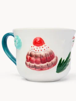 coincasa Tazze, Mug E Tazzine|Tazze, Mug E Tazzine Natalizie|Tazza da colazione in ceramica motivo macarons Bianco