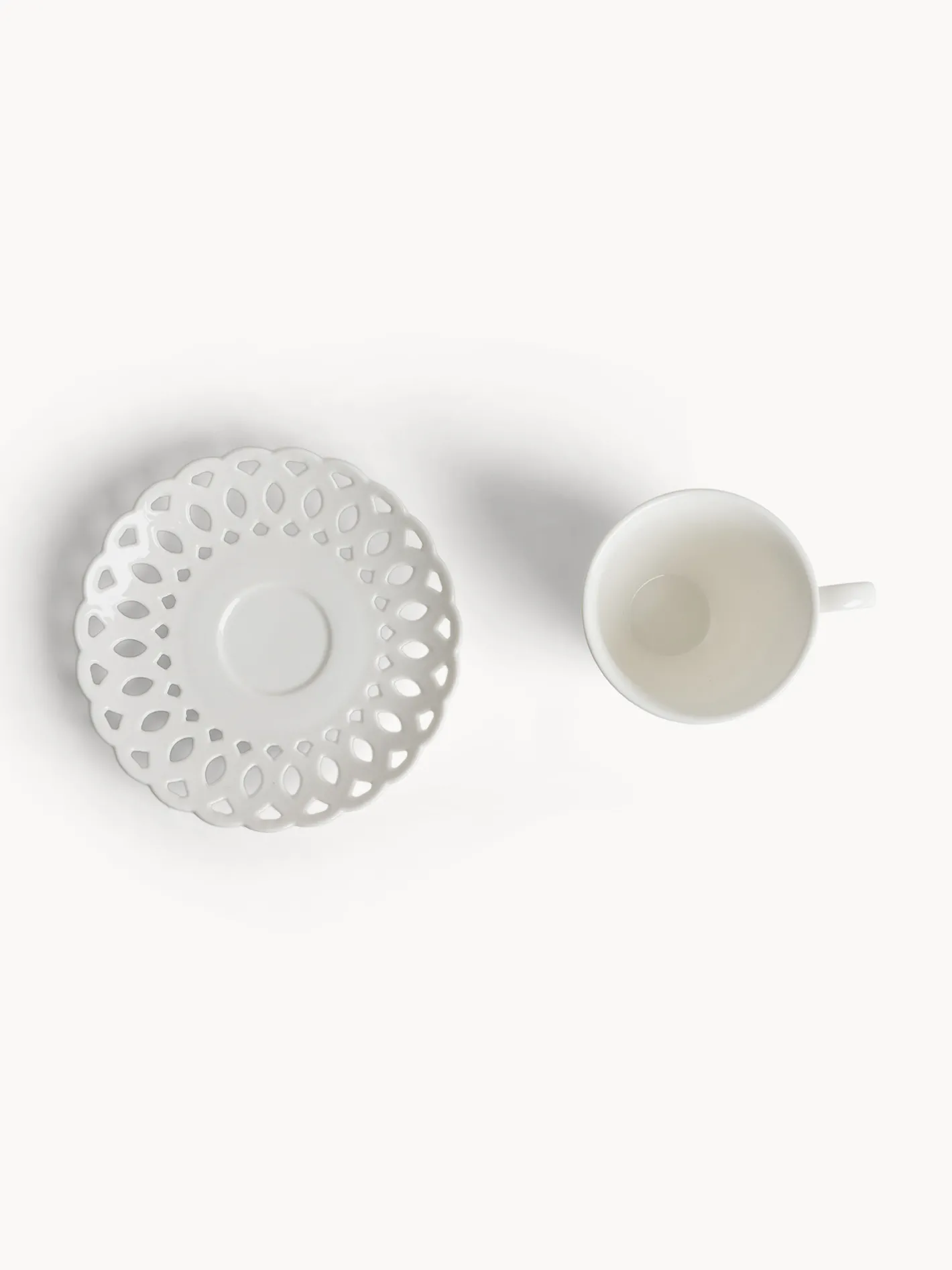 coincasa Tazze, Mug E Tazzine|Tazza tè in porcellana traforata Bianco