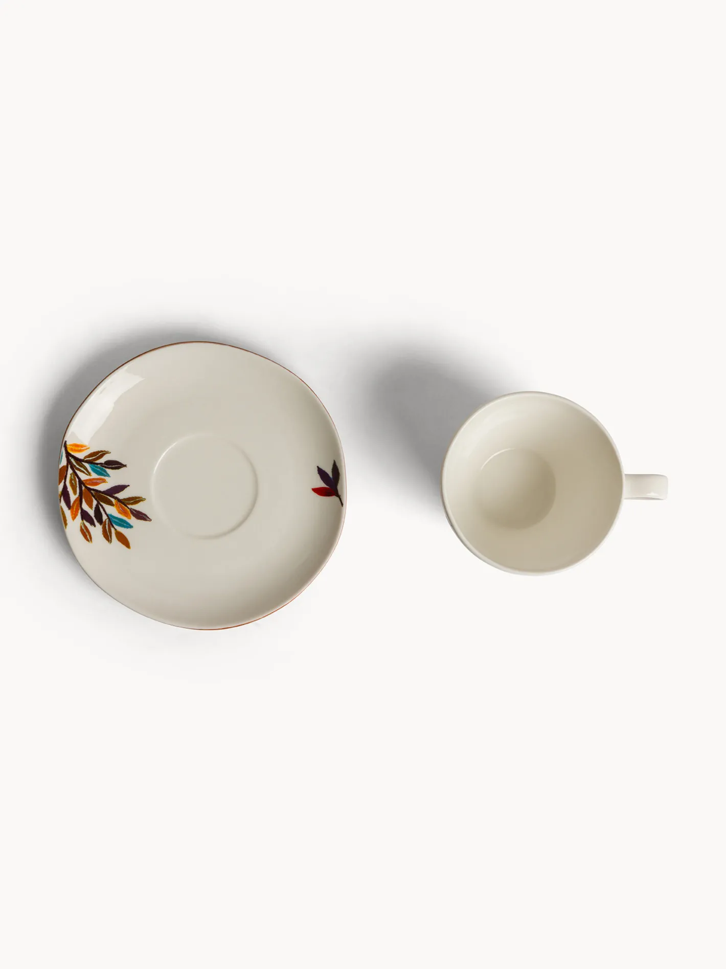 coincasa Tazze, Mug E Tazzine|Tazza tè in stoneware motivo foglioline Multicolor