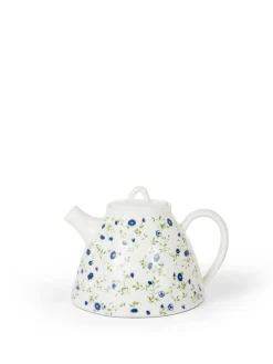 coincasa Teiere E Tisaniere|Teiera porcellana motivo fiorellino Bianco