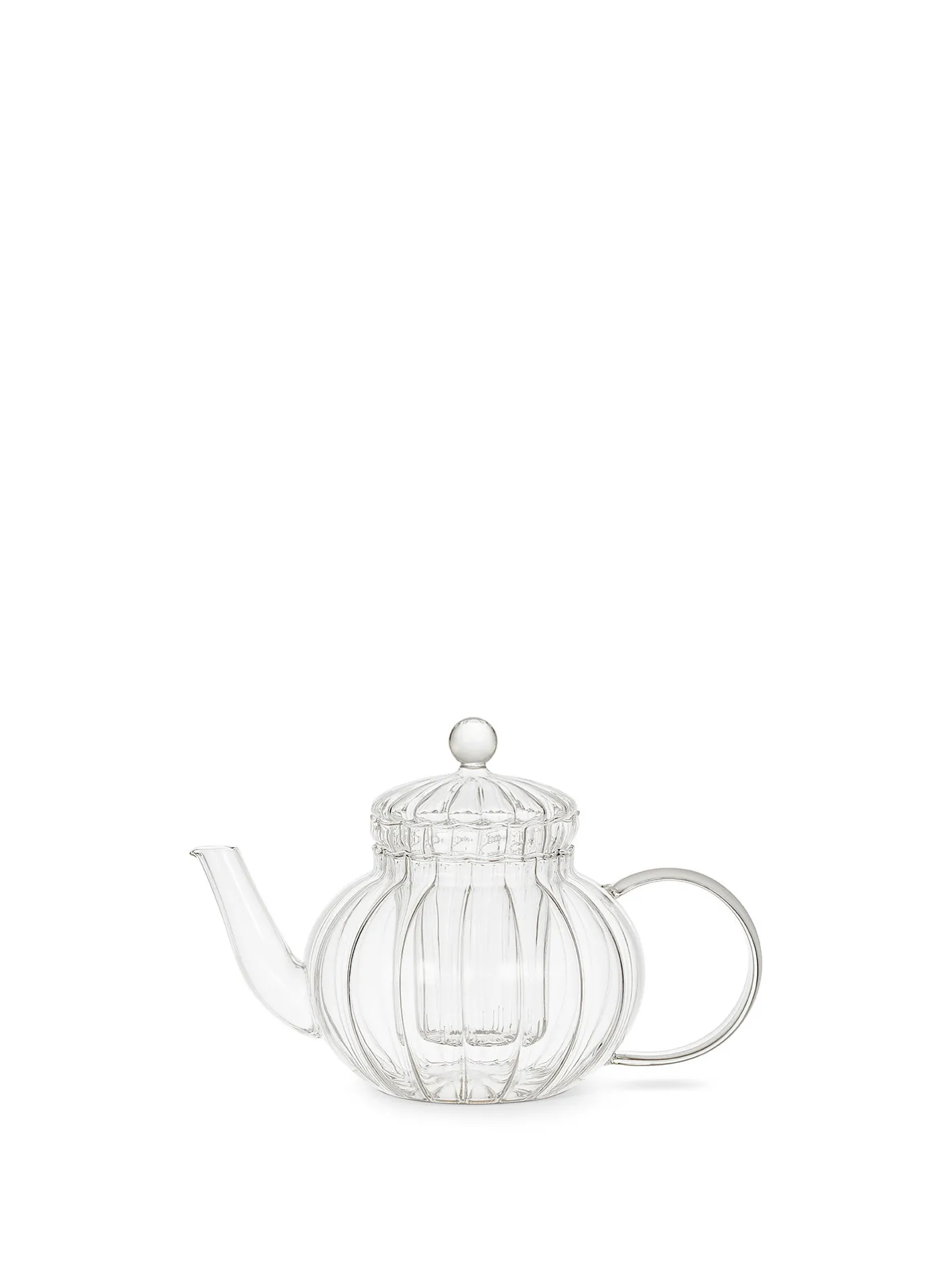 coincasa Teiere E Tisaniere|Teiera vetro effetto optical Trasparente