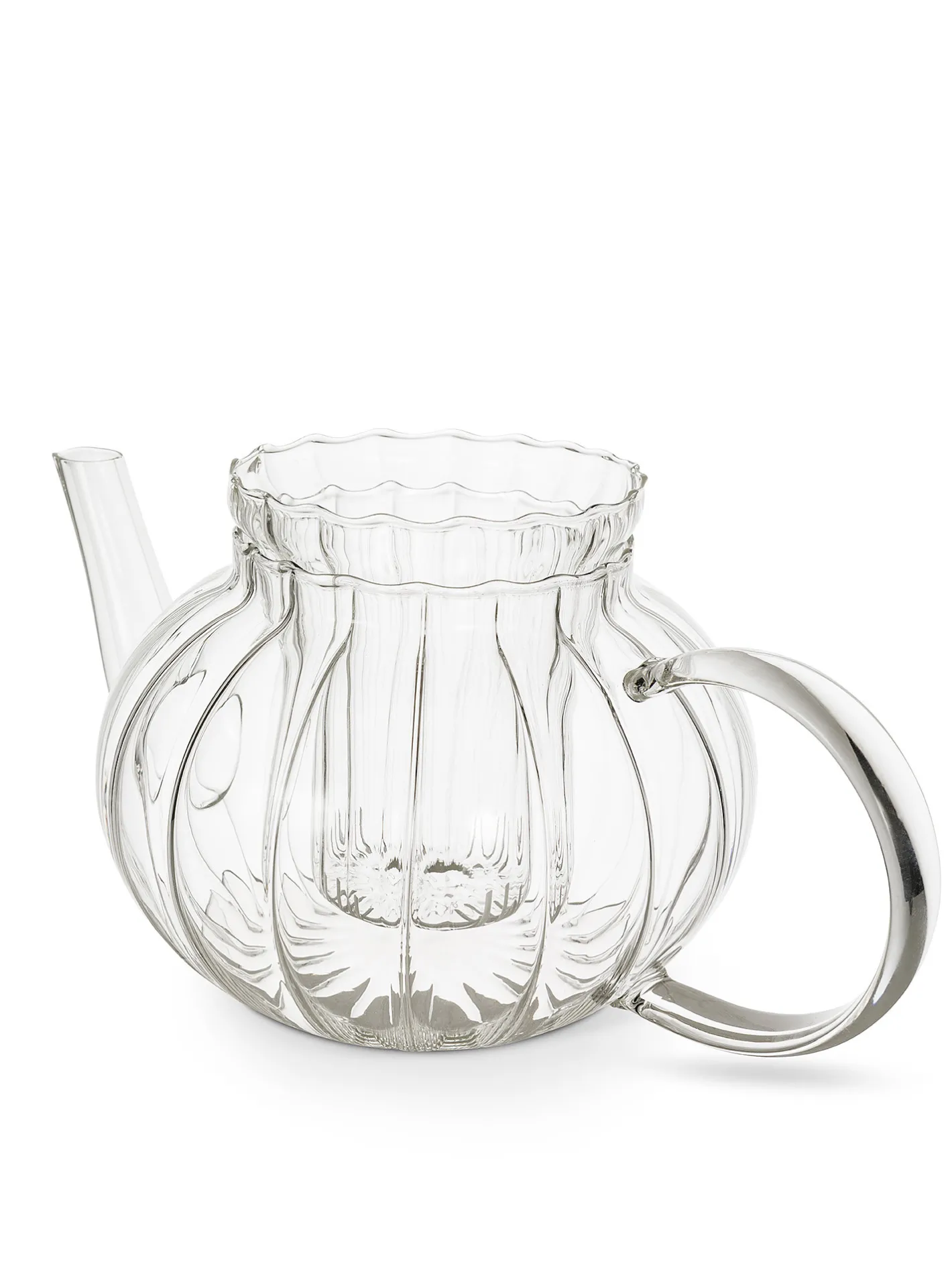 coincasa Teiere E Tisaniere|Teiera vetro effetto optical Trasparente