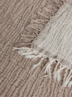 coincasa Arredo Soggiorno|Telo arredo in morbida garza di cotone double face Beige