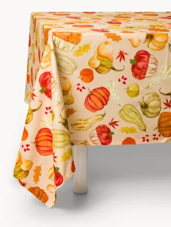 coincasa Biancheria Da Tavola|Tovaglie E Tovaglioli|Tovaglia idrorepellente in panama di puro cotone stampa zucche Beige