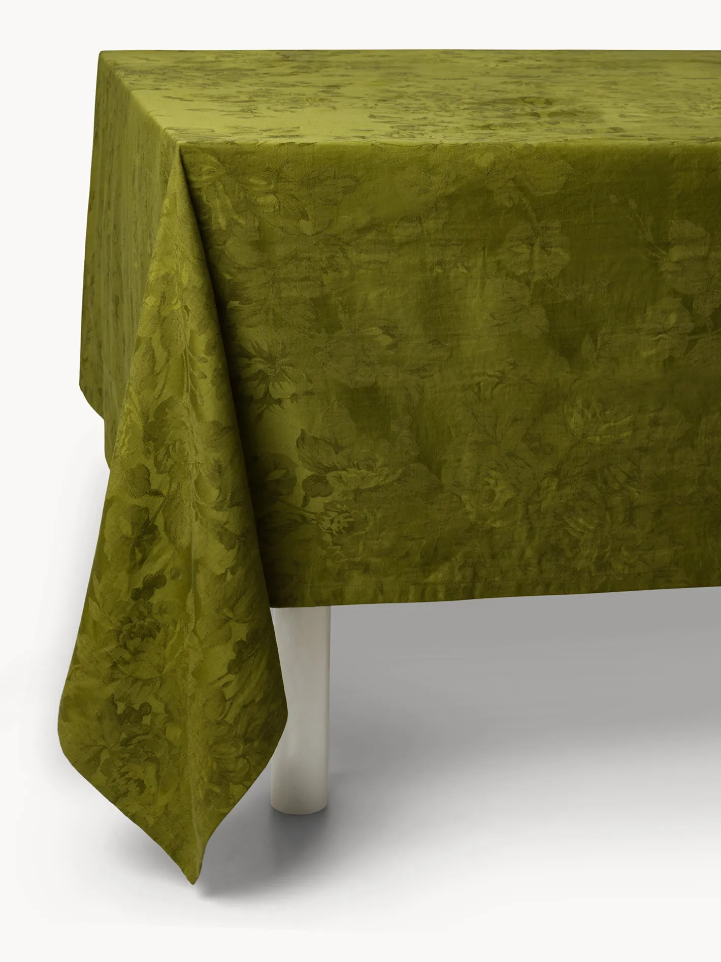 coincasa Biancheria Da Tavola|Tovaglie E Tovaglioli|Tovaglia in cotone e lino jacquard motivo floreale Verde