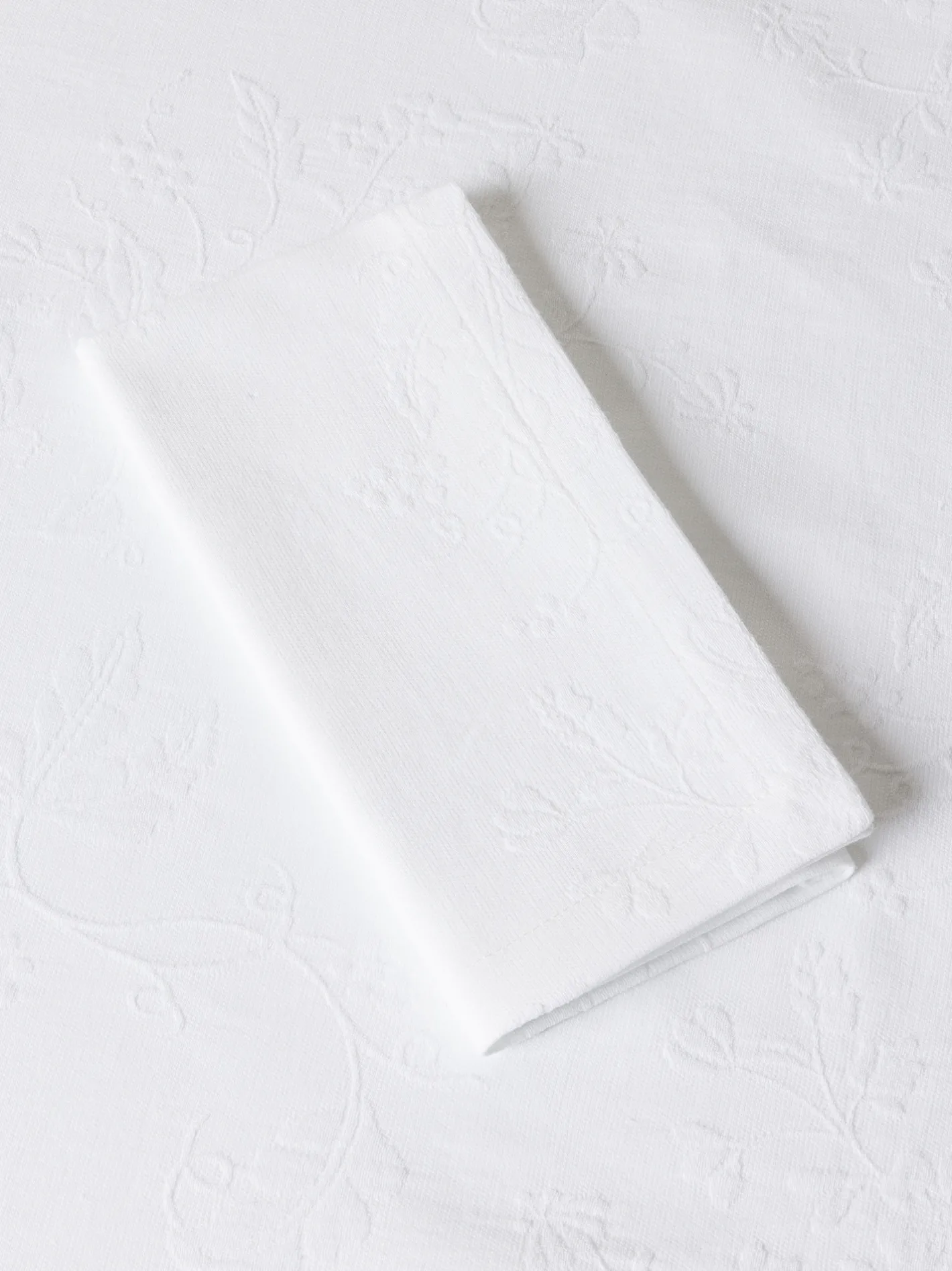 coincasa Biancheria Da Tavola|Tovaglie E Tovaglioli|Tovaglia in puro cotone jacquard motivo floreale Bianco