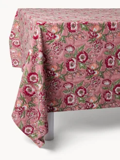 coincasa Biancheria Da Tavola|Tovaglie E Tovaglioli|Tovaglia in puro cotone stampa block print floreale Multicolor