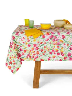coincasa Biancheria Da Tavola|Tovaglie E Tovaglioli|Tovaglia panama di cotone stampa tulipani Multicolor