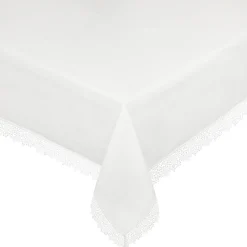 coincasa Biancheria Da Tavola|Tovaglie E Tovaglioli|Tovaglia puro cotone bordo in pizzo Bianco